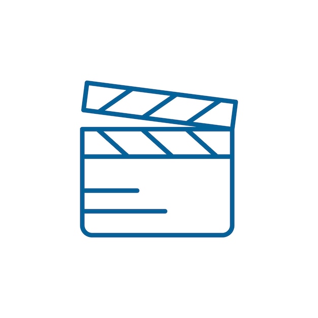 Plantillas de diseño vectorial de iconos de clapperboard simples y modernas