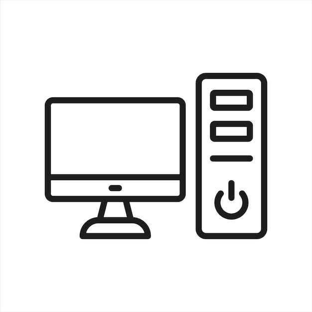 Plantillas de diseño vectorial de íconos de computadora simples y modernas