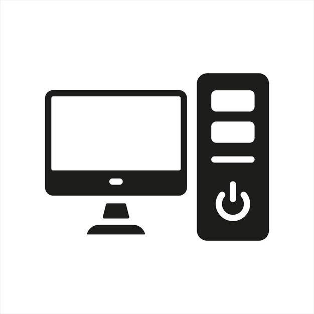 Plantillas de diseño vectorial de íconos de computadora simples y modernas