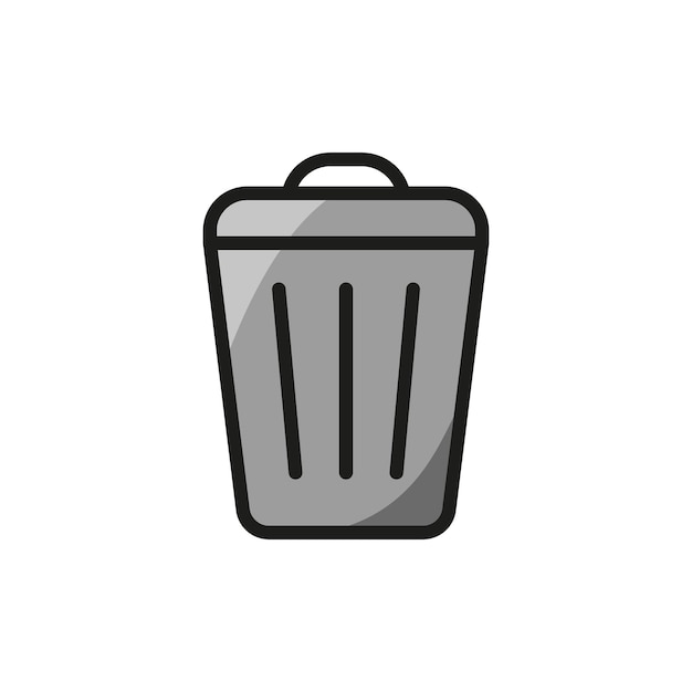 Las plantillas de diseño vectorial de iconos de contenedores de basura son simples y modernas