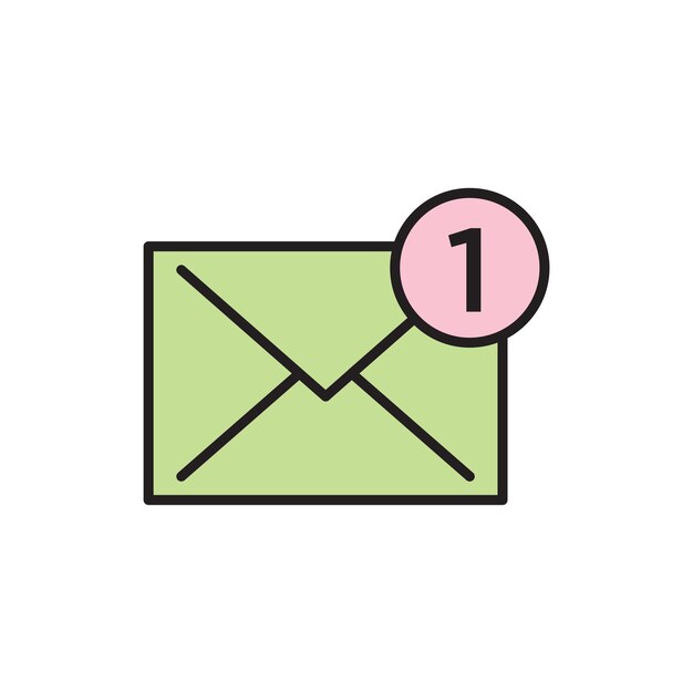 Plantillas de diseño vectorial de íconos de correo aisladas en fondo blanco concepto simple y moderno