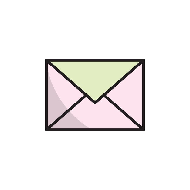 Plantillas de diseño vectorial de íconos de correo aisladas en fondo blanco concepto simple y moderno