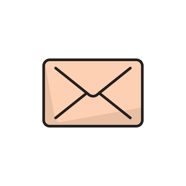 Plantillas de diseño vectorial de íconos de correo aisladas en fondo blanco concepto simple y moderno