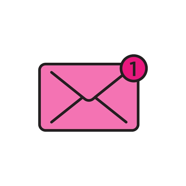 Plantillas de diseño vectorial de íconos de correo aisladas en fondo blanco concepto simple y moderno