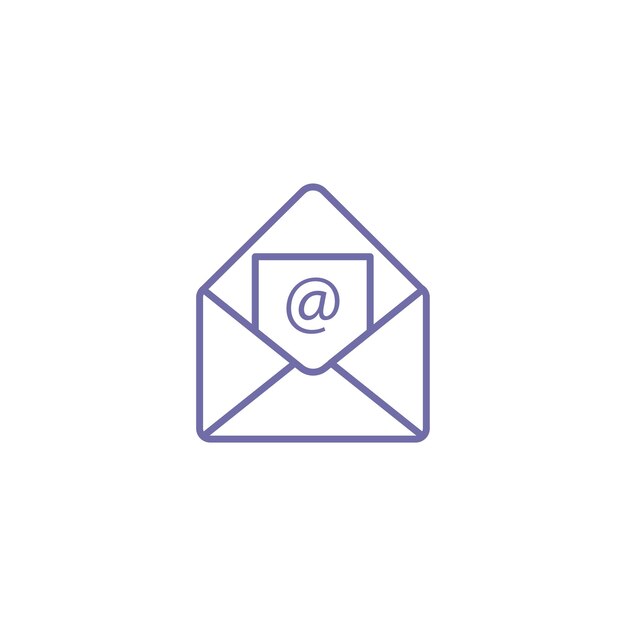 Plantillas de diseño vectorial de íconos de correo aisladas en fondo blanco