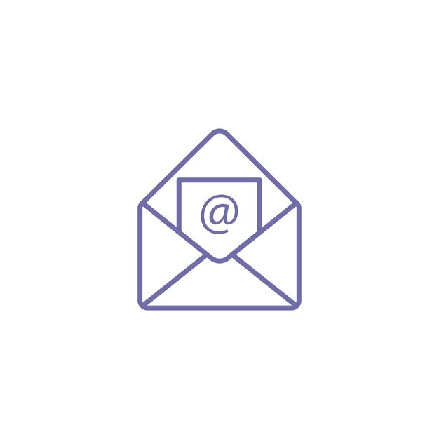 Vector plantillas de diseño vectorial de íconos de correo aisladas en fondo blanco