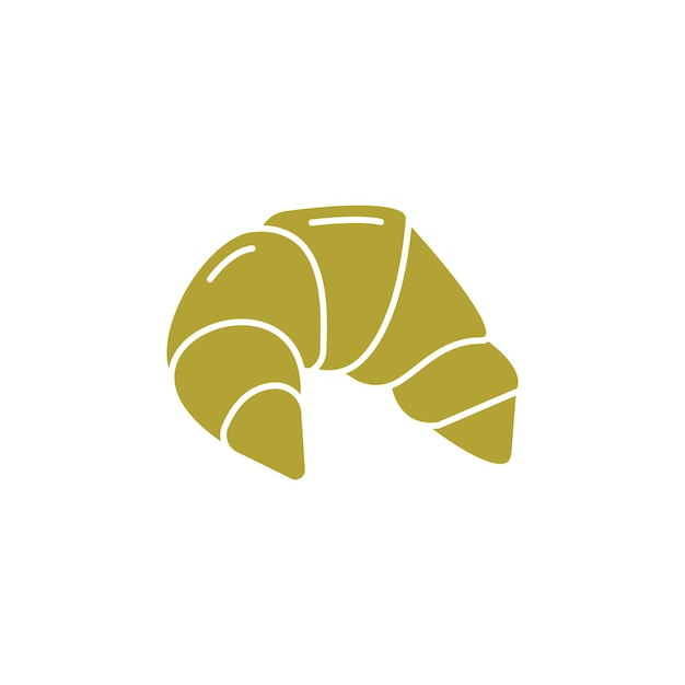 plantillas de diseño vectorial de iconos de croissant