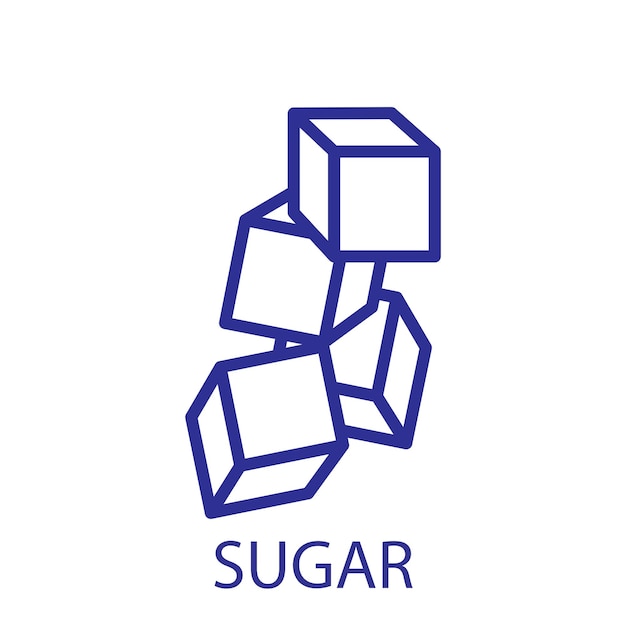 Plantillas de diseño vectorial de iconos de cubos de azúcar
