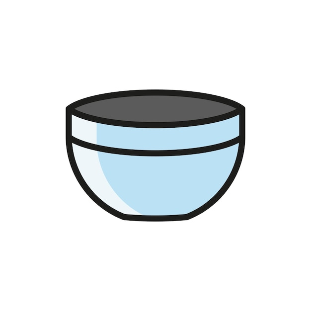 Las plantillas de diseño vectorial de íconos de cuencos de mezcla son simples y modernas