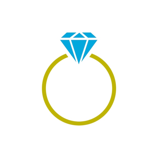 Plantillas de diseño vectorial de íconos de diamantes de anillo