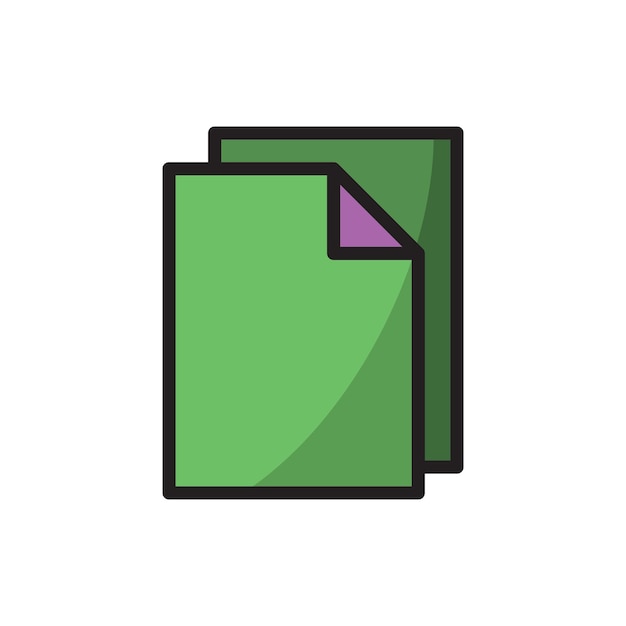 Plantillas de diseño vectorial de iconos de documentos simples y modernas