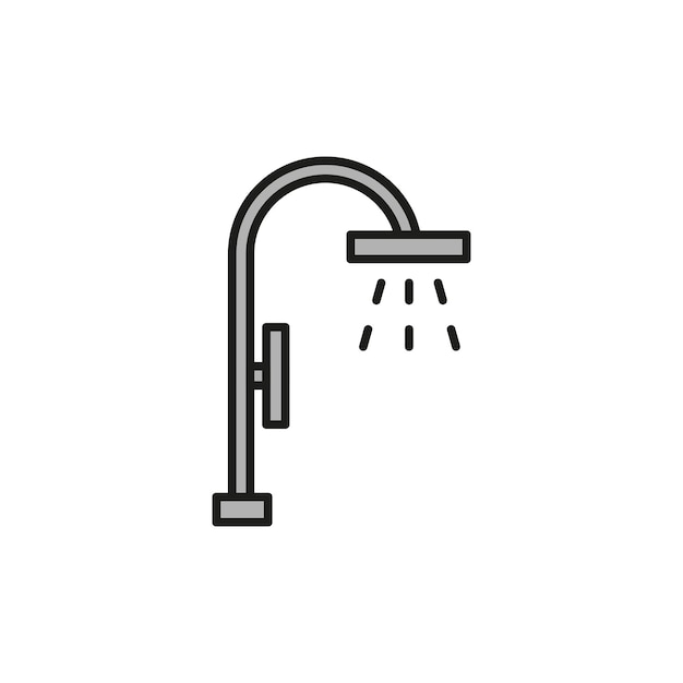 Plantillas de diseño vectorial de iconos de ducha simples y modernas