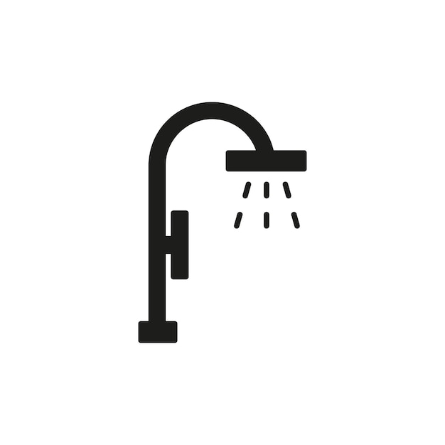 Plantillas de diseño vectorial de iconos de ducha simples y modernas