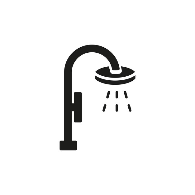 Plantillas de diseño vectorial de iconos de ducha simples y modernas