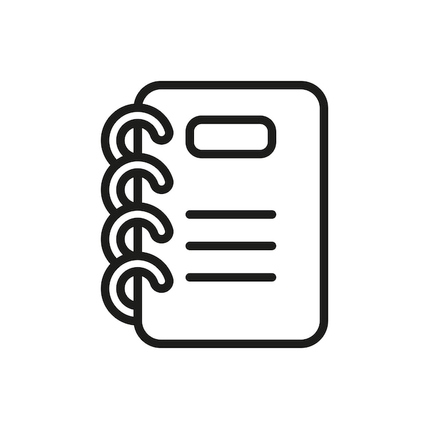Las plantillas de diseño vectorial de iconos de encuadernación son simples y modernas