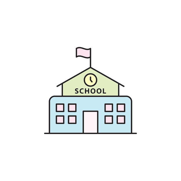 Plantillas de diseño vectorial de iconos de escuelas concepto simple y moderno