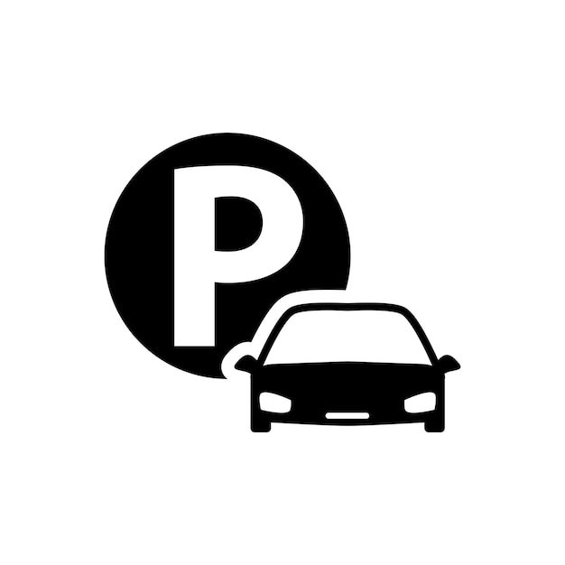 plantillas de diseño vectorial de iconos de estacionamiento