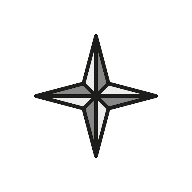 Las plantillas de diseño vectorial de iconos estacionarios de la brújula son simples y modernas