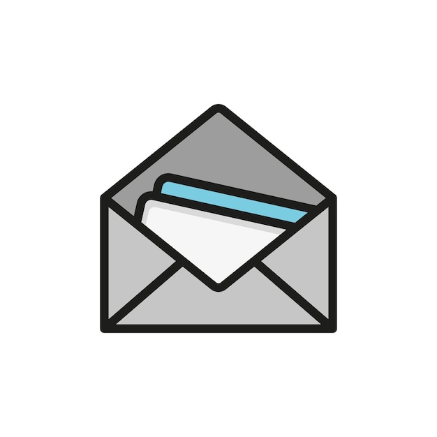 Plantillas de diseño vectorial de iconos estacionarios de sobre simples y modernas