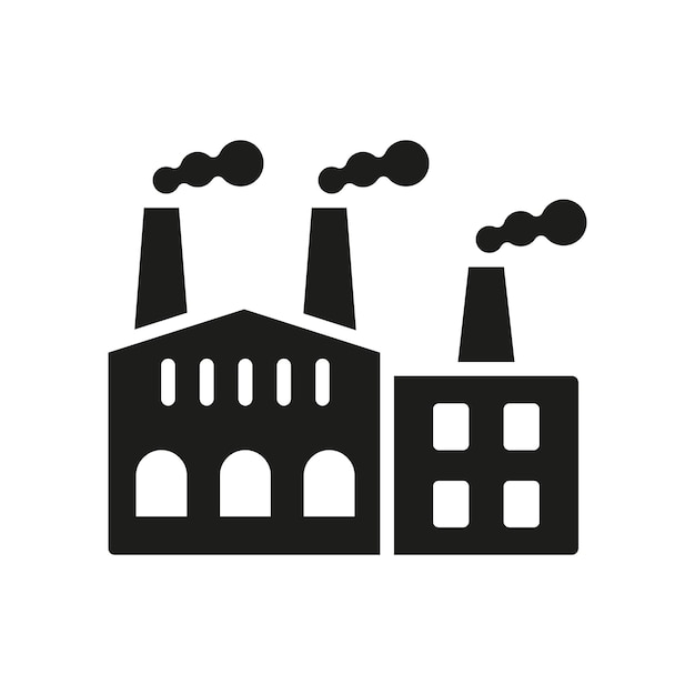 Plantillas de diseño vectorial de iconos de fábrica simples y modernas