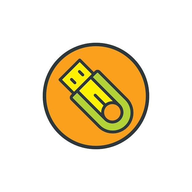 Las plantillas de diseño vectorial de iconos de Flash Drive son simples y modernas