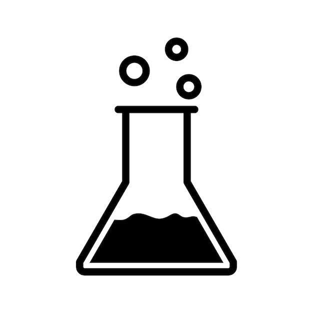 Las plantillas de diseño vectorial de iconos de Flask Erlenmeyer