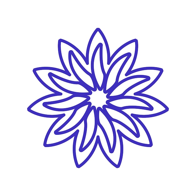 plantillas de diseño vectorial de iconos de flores