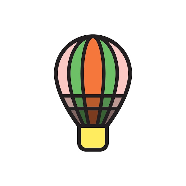 Las plantillas de diseño vectorial de iconos de globos aéreos