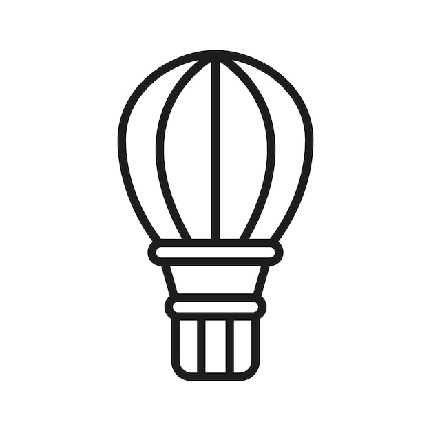 Plantillas de diseño vectorial de iconos de globos de aire caliente simples y modernas