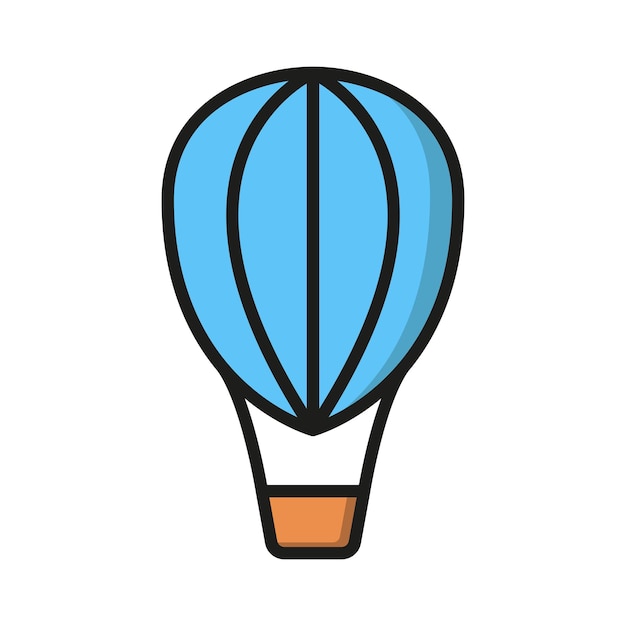 Plantillas de diseño vectorial de iconos de globos de aire caliente simples y modernas