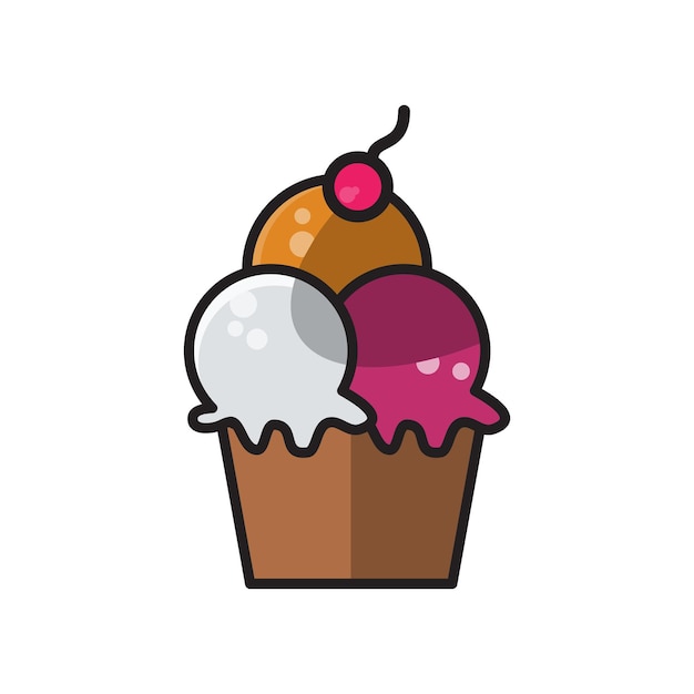 plantillas de diseño vectorial de iconos de helados