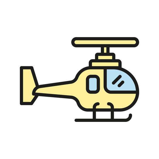 Las plantillas de diseño vectorial de iconos de helicópteros son simples y modernas