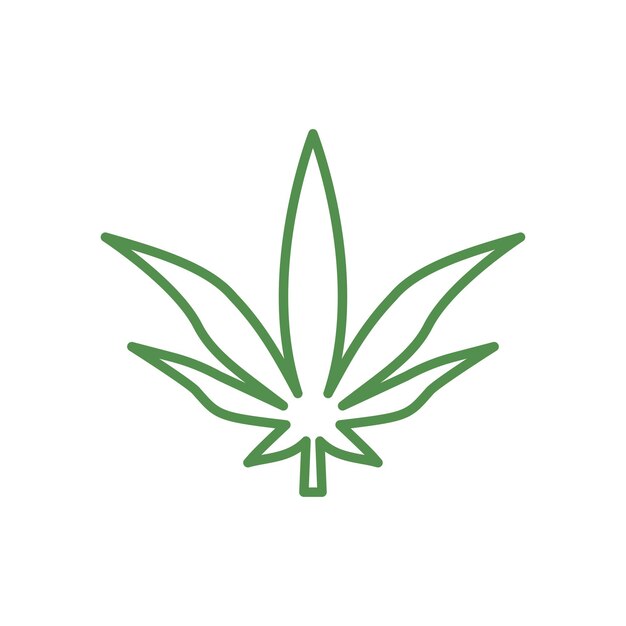 plantillas de diseño vectorial de iconos de hojas de cáñamo cannabis marihuana