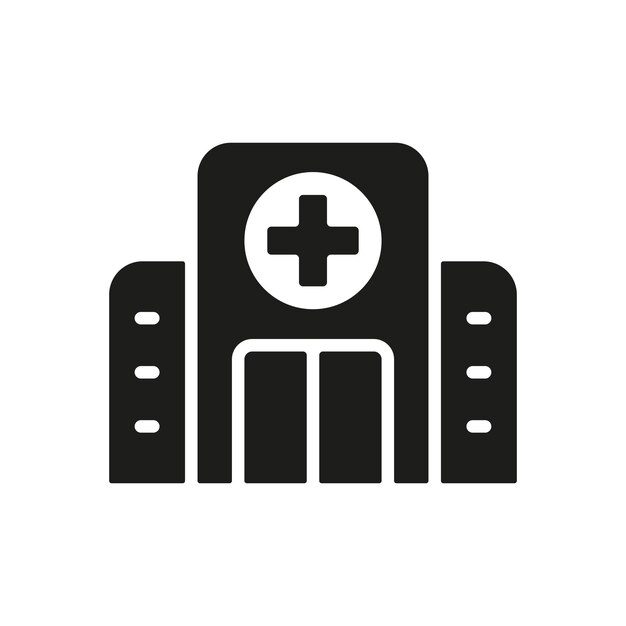 Plantillas de diseño vectorial de iconos de hospitales simples y modernas