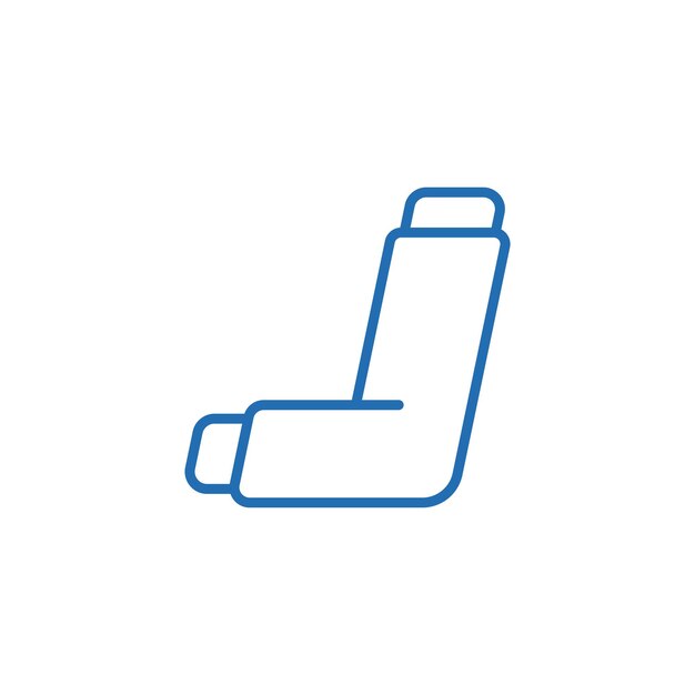 Plantillas de diseño vectorial de íconos de inhaladores concepto simple y moderno aislado en fondo blanco