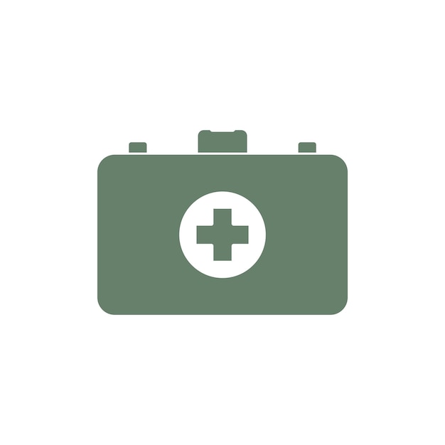 Plantillas de diseño vectorial de iconos de kits médicos simples y modernas