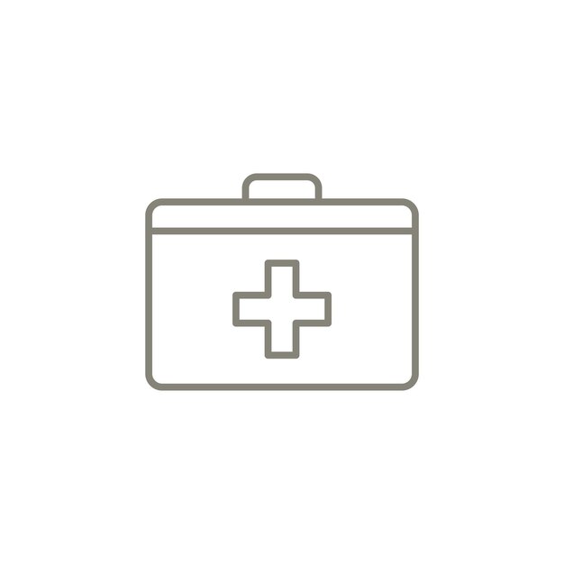 Plantillas de diseño vectorial de iconos de kits médicos simples y modernas