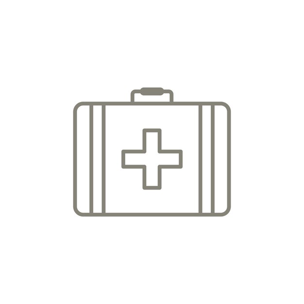 Plantillas de diseño vectorial de iconos de kits médicos simples y modernas