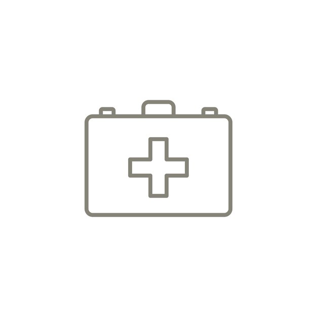 Plantillas de diseño vectorial de iconos de kits médicos simples y modernas