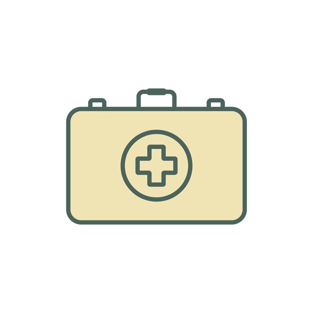 Plantillas de diseño vectorial de iconos de kits médicos simples y modernas