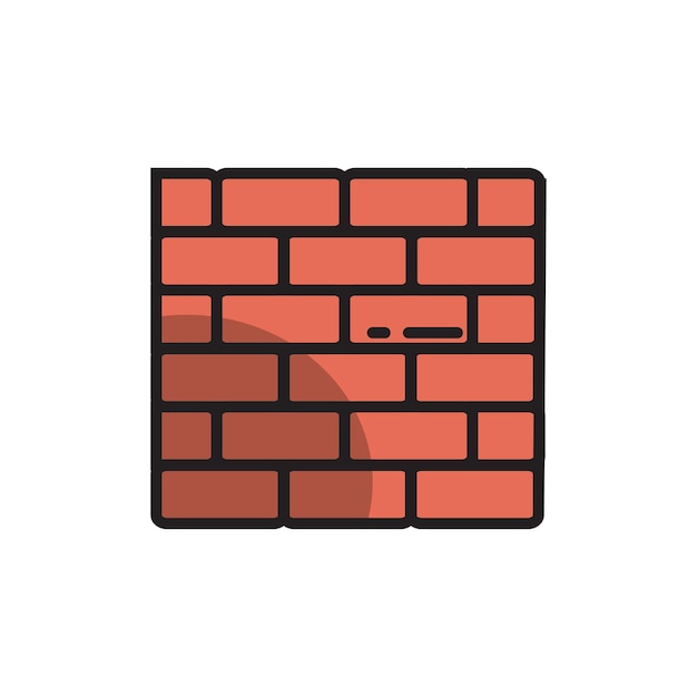 plantillas de diseño vectorial de iconos de ladrillo
