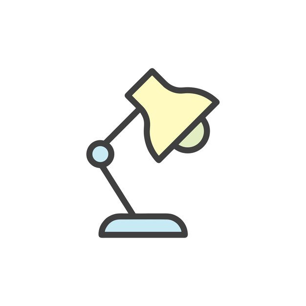 Plantillas de diseño vectorial de íconos de lámparas de escritorio aisladas sobre un fondo blanco