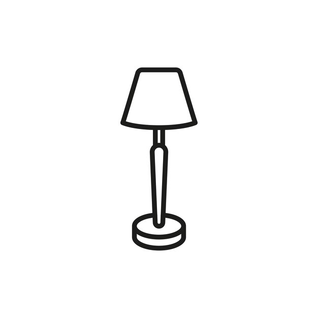 Plantillas de diseño vectorial de iconos de lámparas de piso simples y modernas