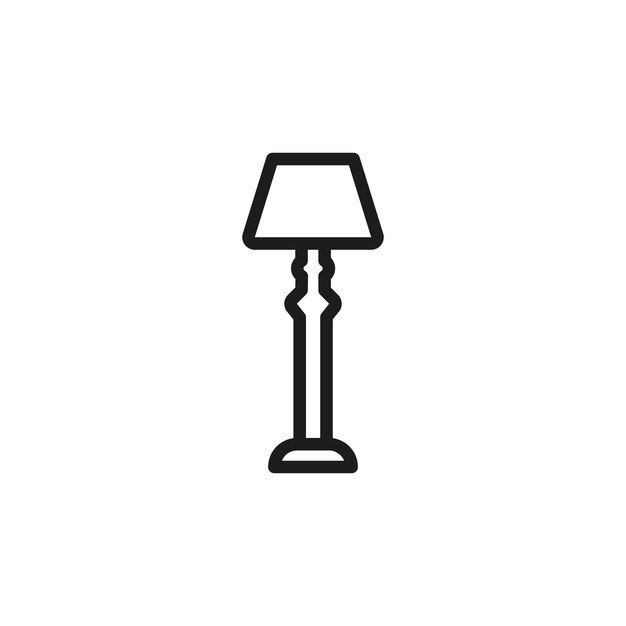 Plantillas de diseño vectorial de iconos de lámparas de piso simples y modernas