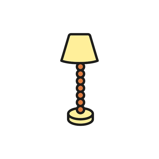 Plantillas de diseño vectorial de iconos de lámparas de piso simples y modernas