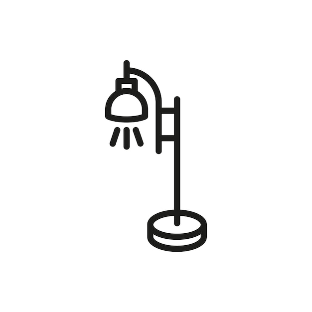 Plantillas de diseño vectorial de iconos de lámparas de piso simples y modernas