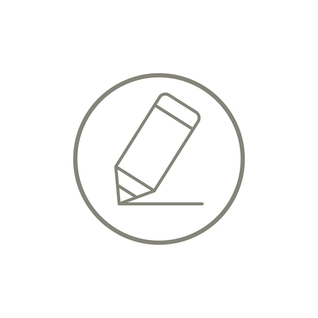 plantillas de diseño vectorial de iconos de lápiz sobre fondo blanco