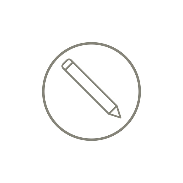 plantillas de diseño vectorial de iconos de lápiz sobre fondo blanco