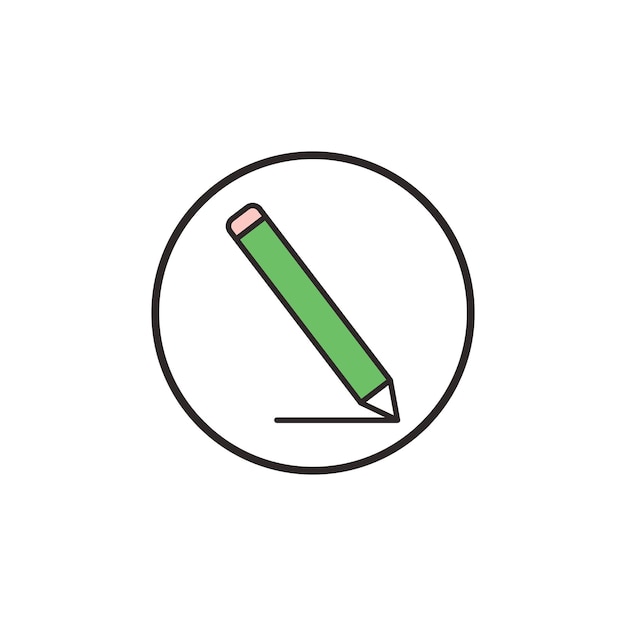 plantillas de diseño vectorial de iconos de lápiz sobre fondo blanco