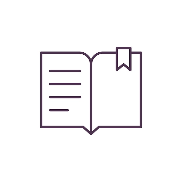 plantillas de diseño vectorial de íconos de libros sobre fondo blanco